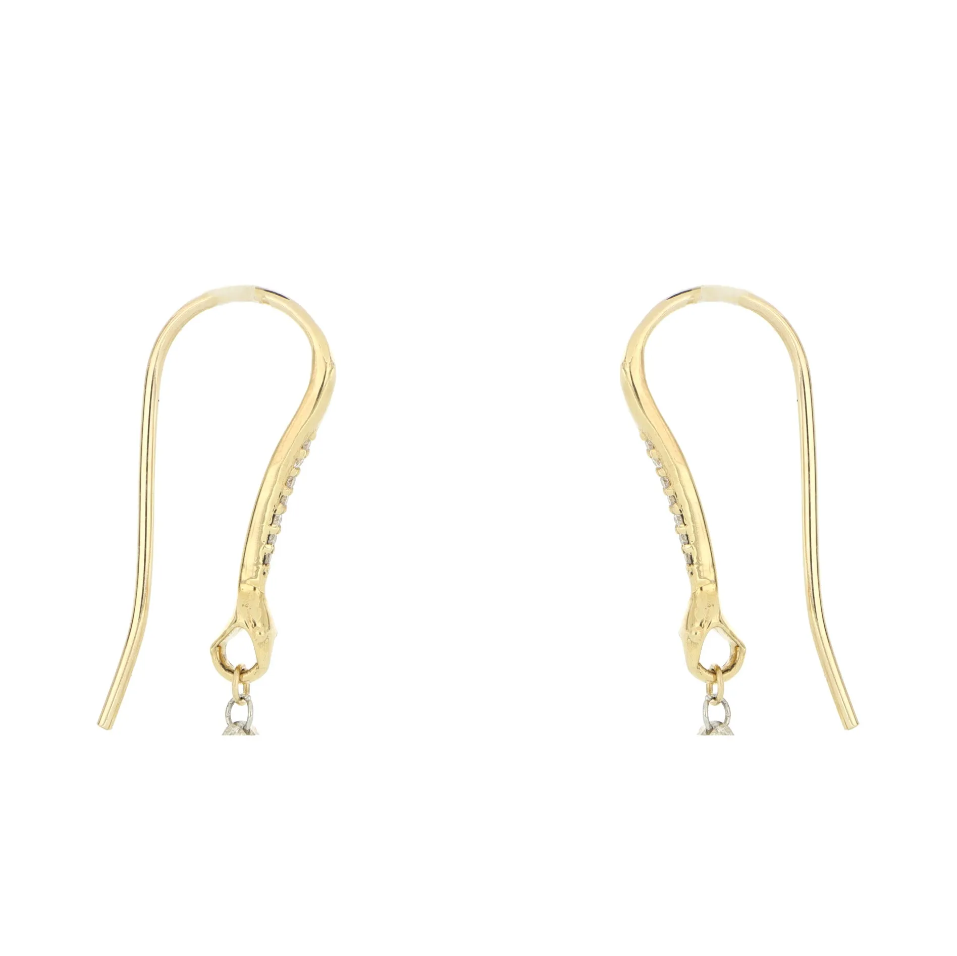 18k Yellow Gold Custom Fancy Yellow Diamond Drop Earrings