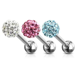 3 Pcs Value Pack of Assorted Color 316L Surgical Steel WildKlass Barbells with Multi Gem Ferido Balls