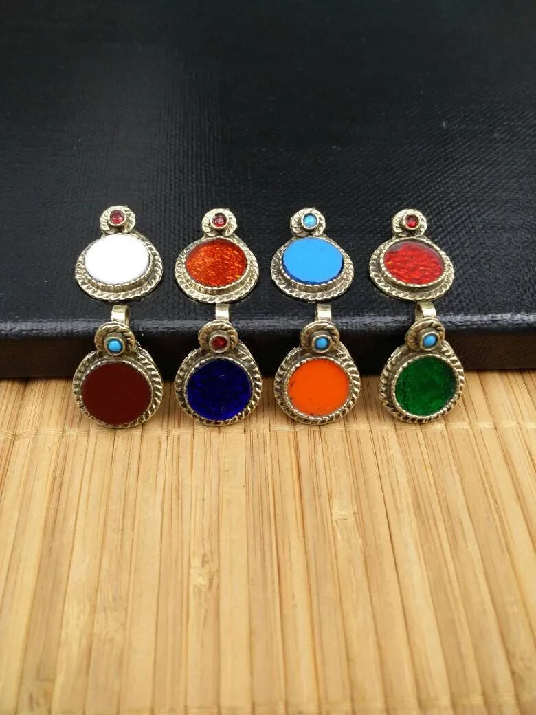 8 Waziri Pendants DIY Costume Designing Boho Belly Dancing Jewelry Supply Charms Banjara Kuchi Gypsy Tribal Pendant Findings Dress Designing