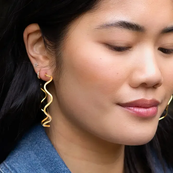 Alma Hoops - 18K Gold Plated