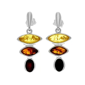 Baltic Amber Modern Drop Earrings