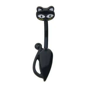 Black Cat Belly Ring