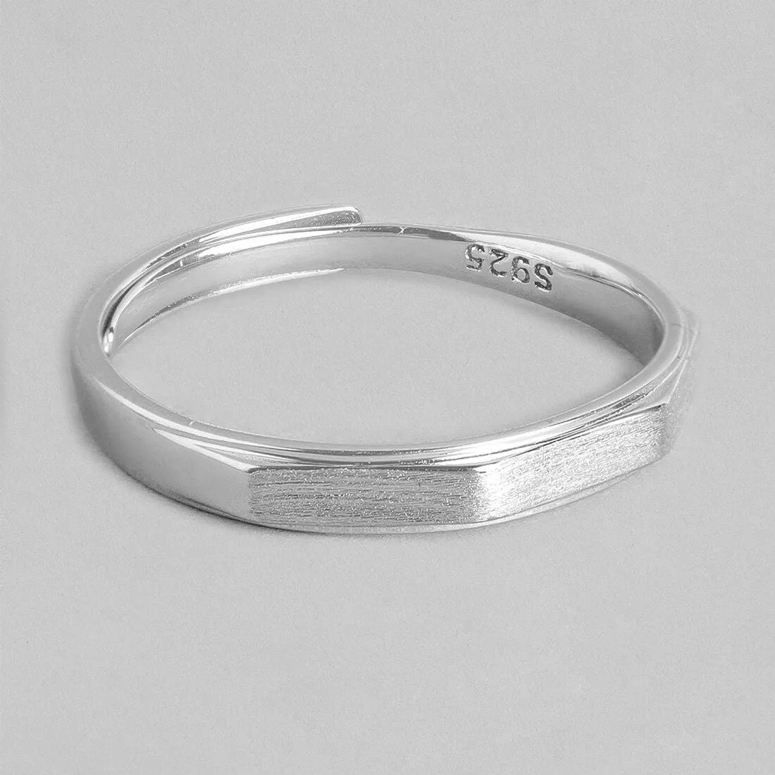 Bold and Versatile Adjustable Sterling Silver Ring for Him (Adjustable)