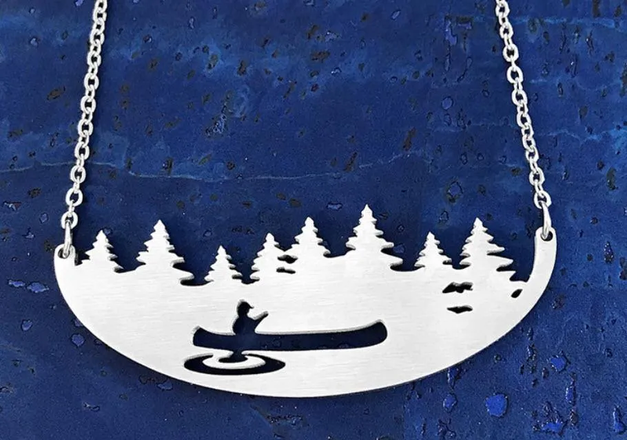 Canoe Stainless Steel Necklace