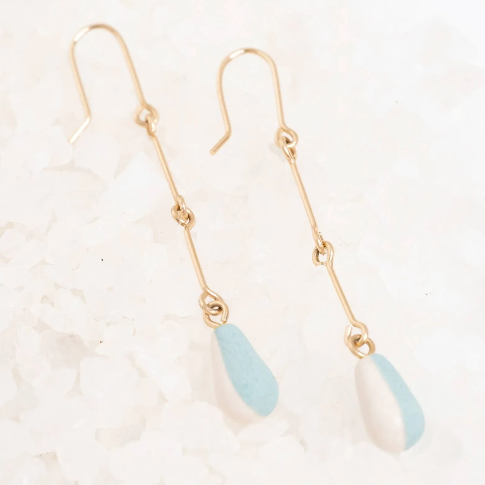 Ceramic Teardrop Earrings by Twenty Two West