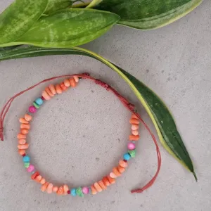 Coral anklet