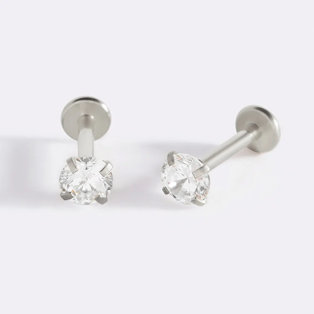 Elegant Crystal Sleeper Earrings - 18g Lightweight & Hypoallergenic Jewelry