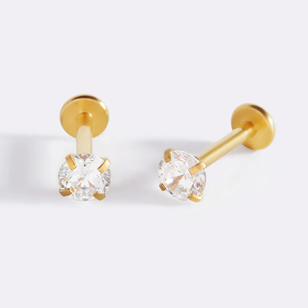 Elegant Crystal Sleeper Earrings - 18g Lightweight & Hypoallergenic Jewelry