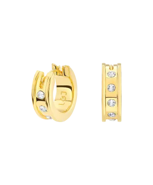 Eevi Creole White 18ct Gold Plated