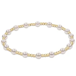 egirl Classic Sincerity Pattern 4mm Bead Bracelet- Pearl