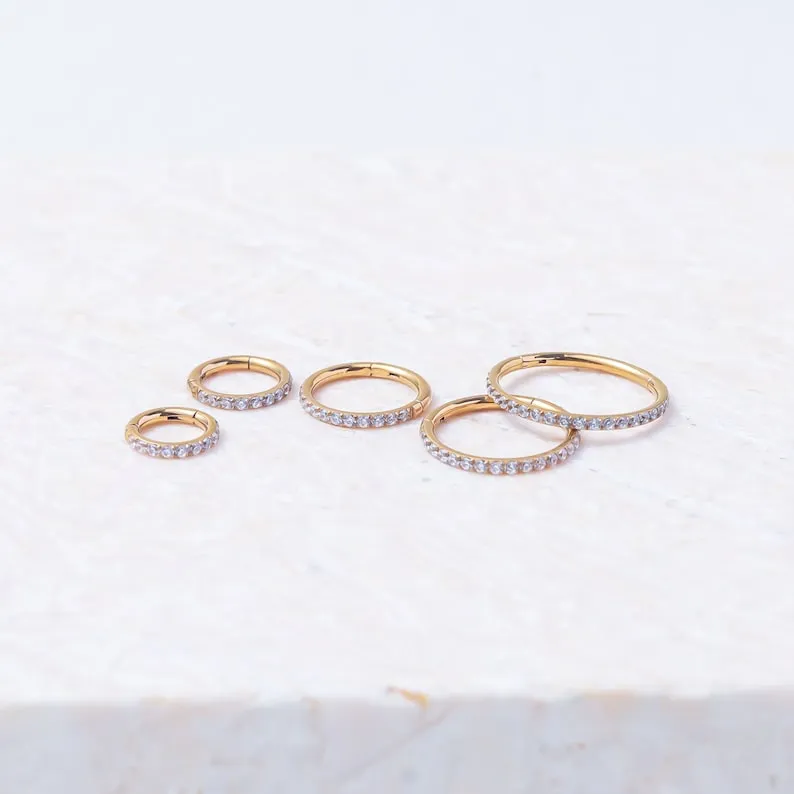 Eternity Crystal Cartilage Hoops | 16g