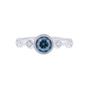 Ethereal Sky Blue Diamond Ready for Love Engagement Ring