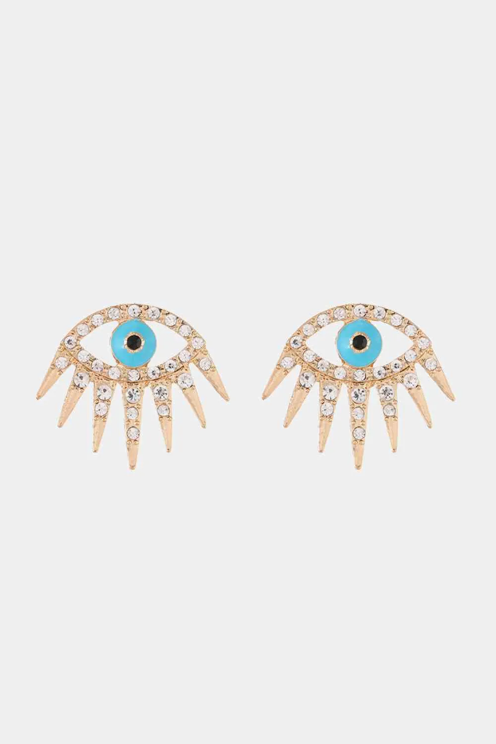 Evil Eye Rhinestone Dangle Earrings