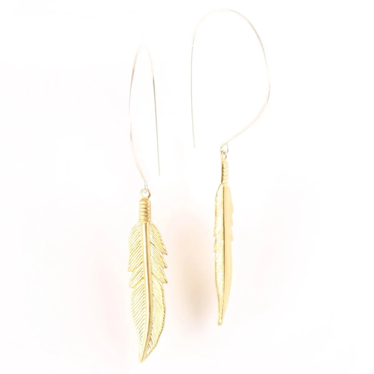 Golden Feather earrings