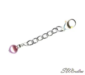 Handmade Mauve Pearl Jewelry Extender