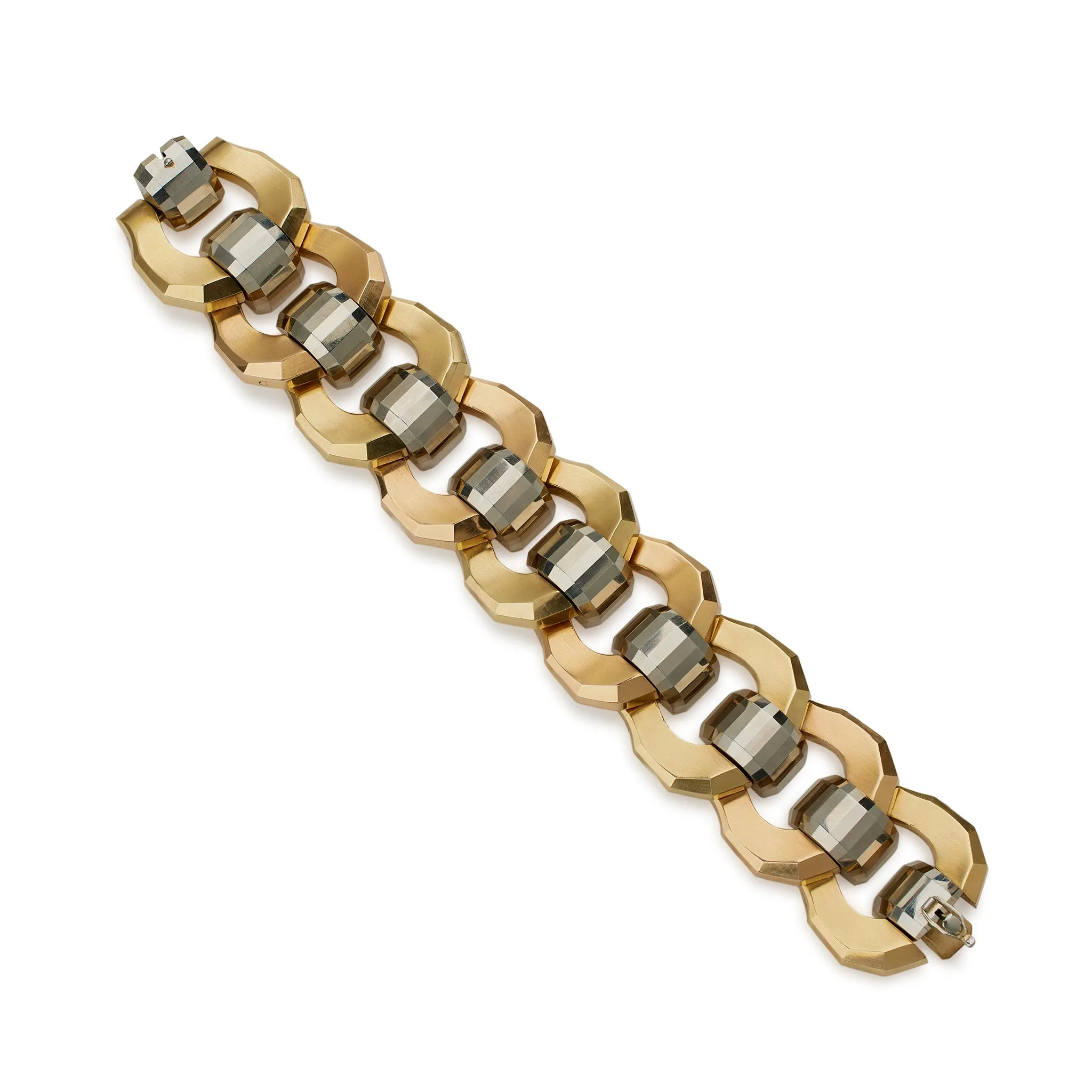 Italian Retro 18K Tri-color Gold Bracelet