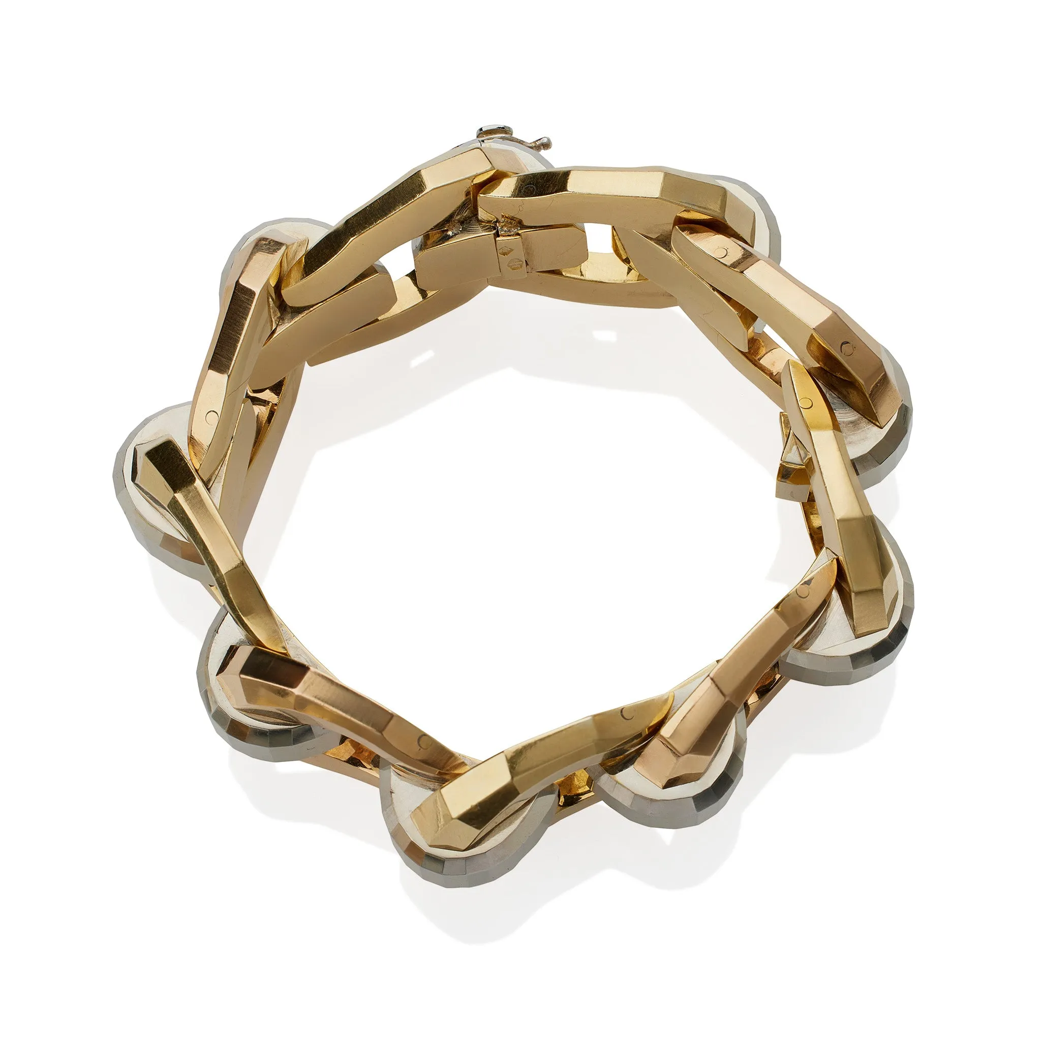 Italian Retro 18K Tri-color Gold Bracelet