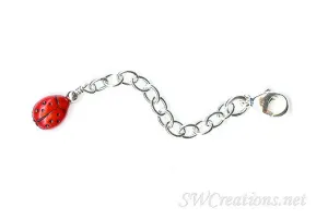 Ladybug Silver Jewelry Necklace Extender