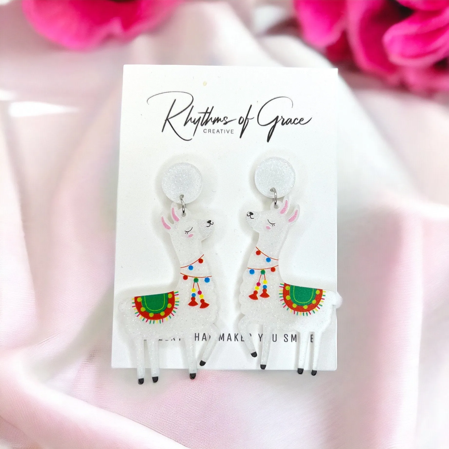 Llama Earrings - Llama Jewelry, Handmade Earrings, Handmade Jewelry, Animal Earring, Animal Jewelry, No Drama Llama, Llama Accessories