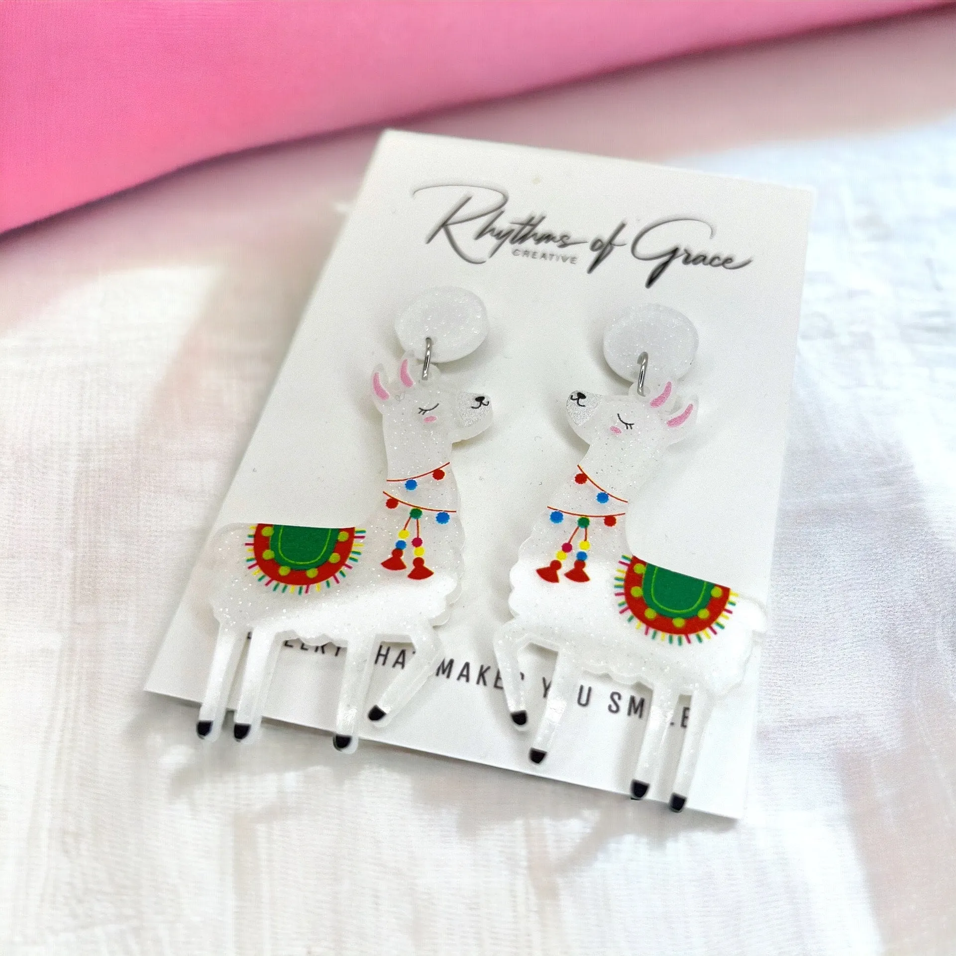 Llama Earrings - Llama Jewelry, Handmade Earrings, Handmade Jewelry, Animal Earring, Animal Jewelry, No Drama Llama, Llama Accessories