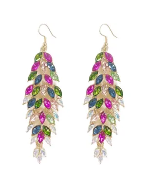 Multi Crystal Chandelier Earrings