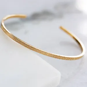 Narrow Diamond Dusted Cuff Bracelet