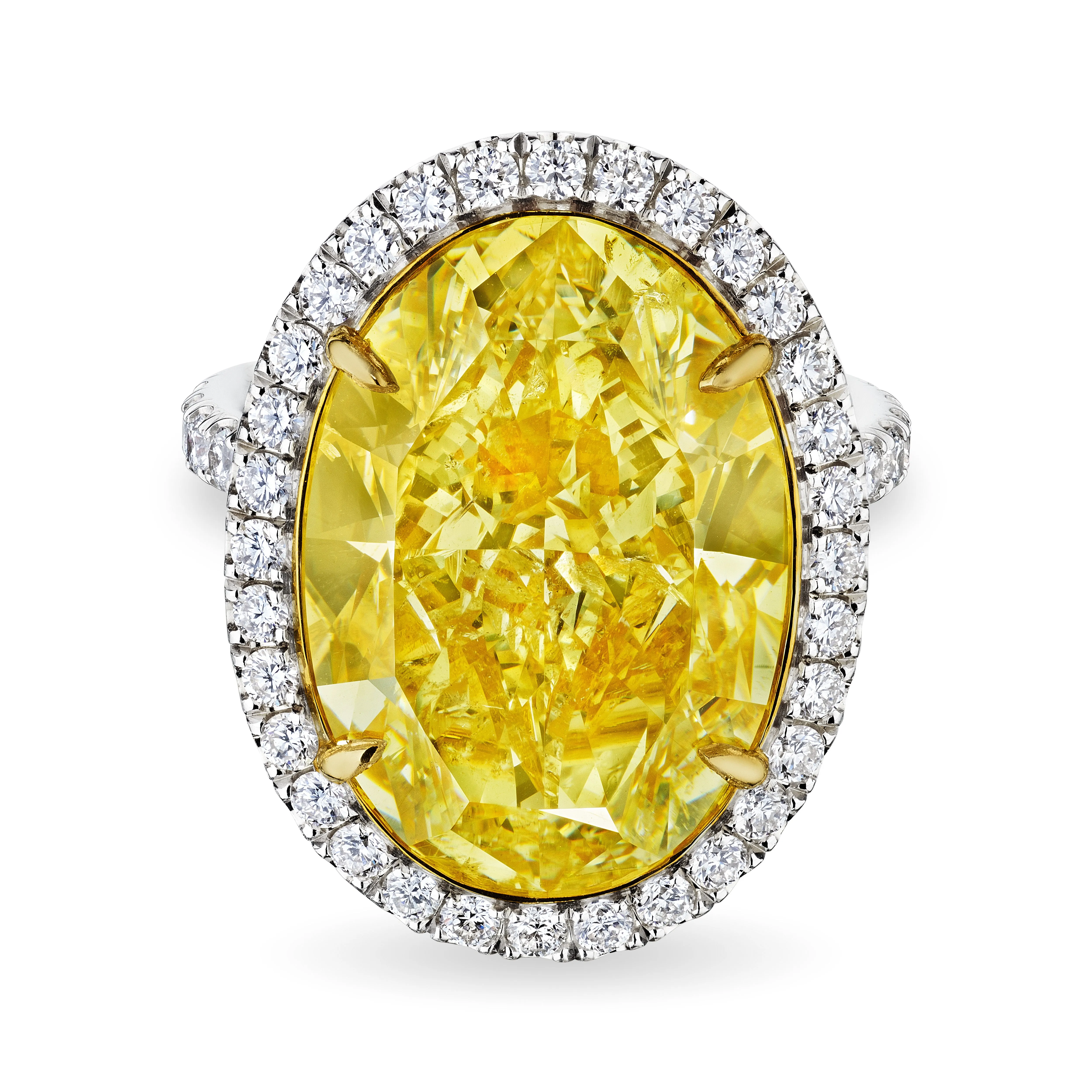 Oval Fancy Yellow Diamond Ring