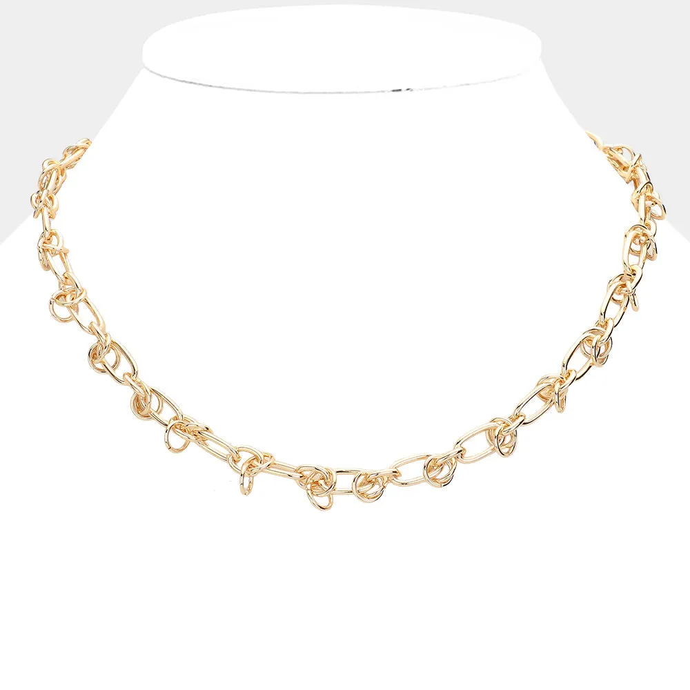 Oval/Circle Link Chain - Gold