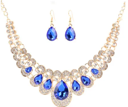 Retro ethnic style jewelry set crystal gem fashion jewelry