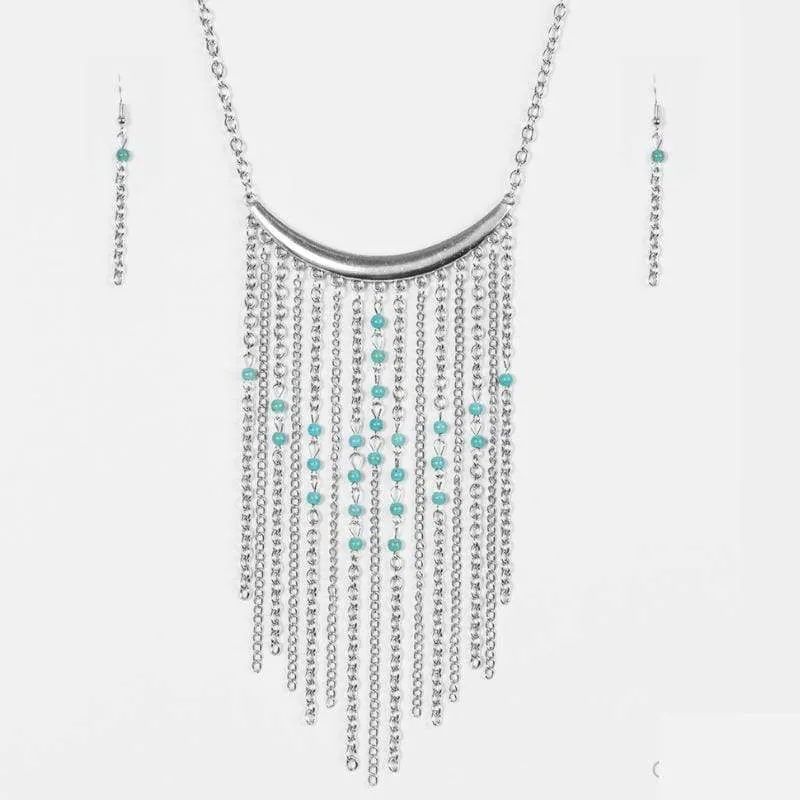 Runaway Rumba Blue Statement Necklace