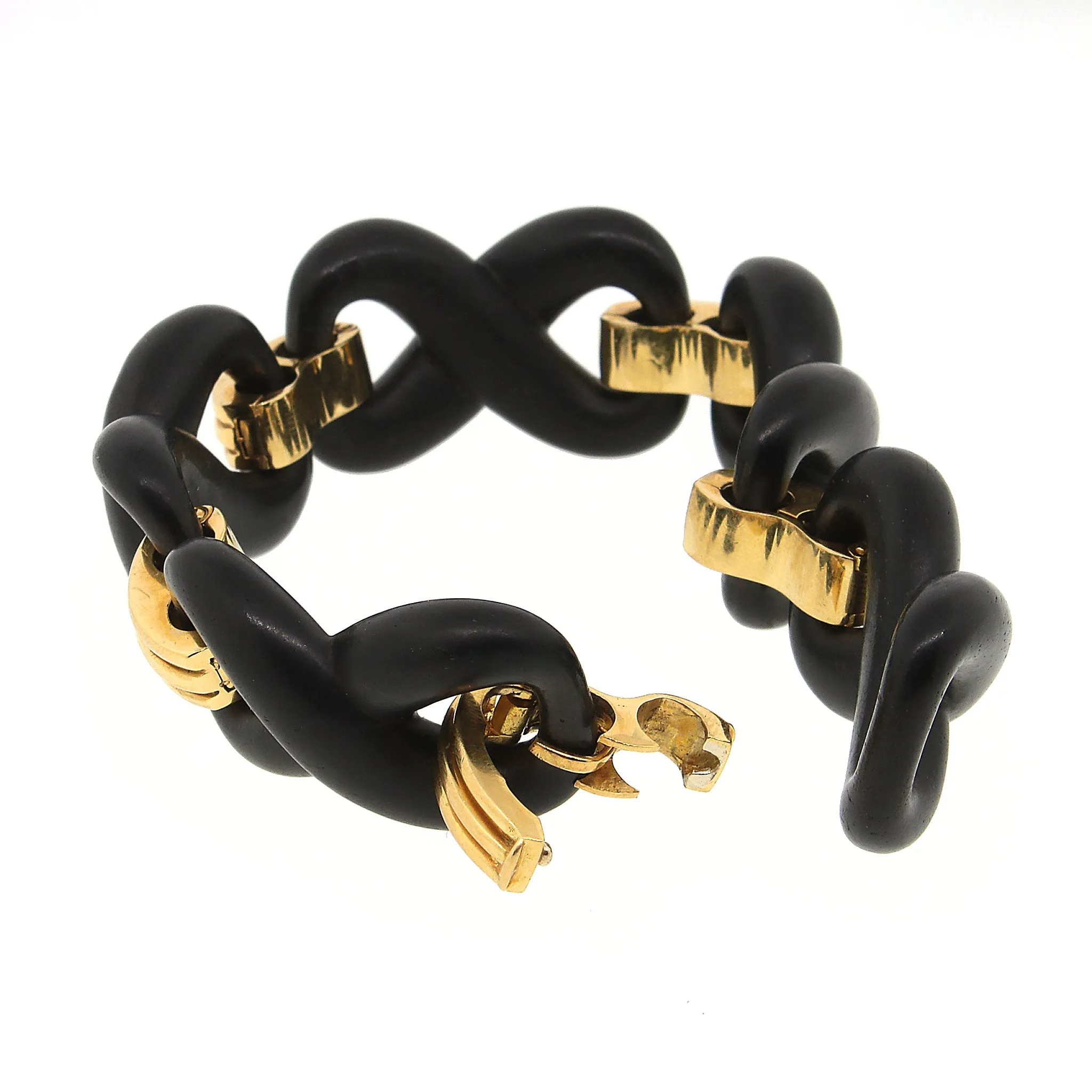 Seaman Schepps Ebony & Gold Bracelet