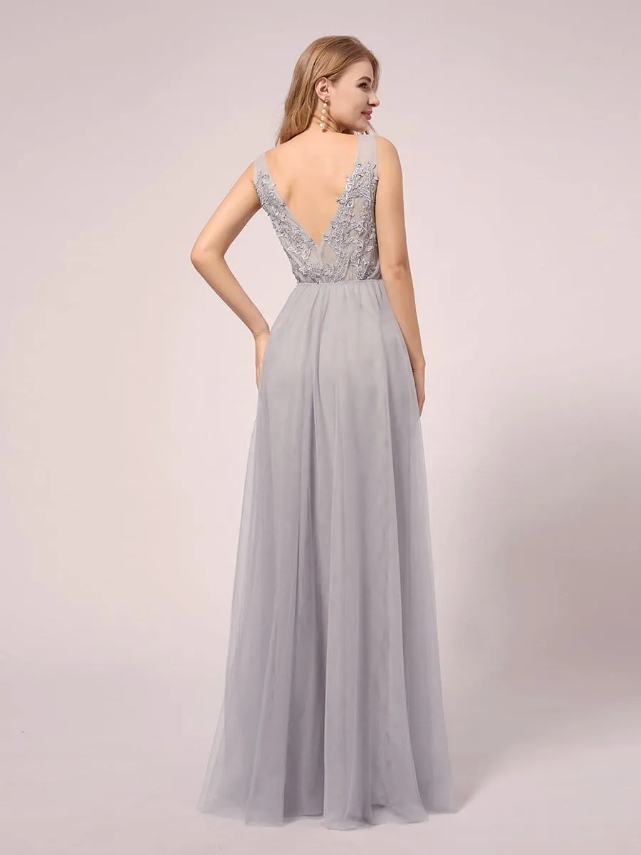 Sleeveless A-Line Maternity Tulle Wedding Dress