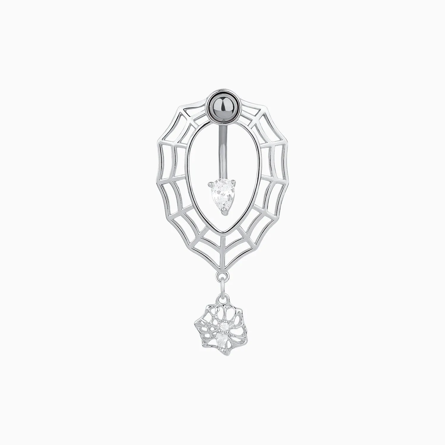 Spider & Cobweb Belly Ring