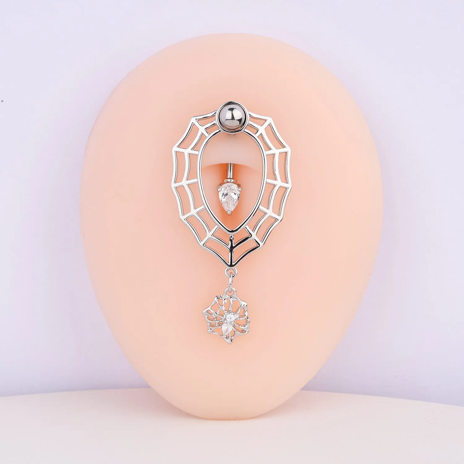 Spider & Cobweb Belly Ring