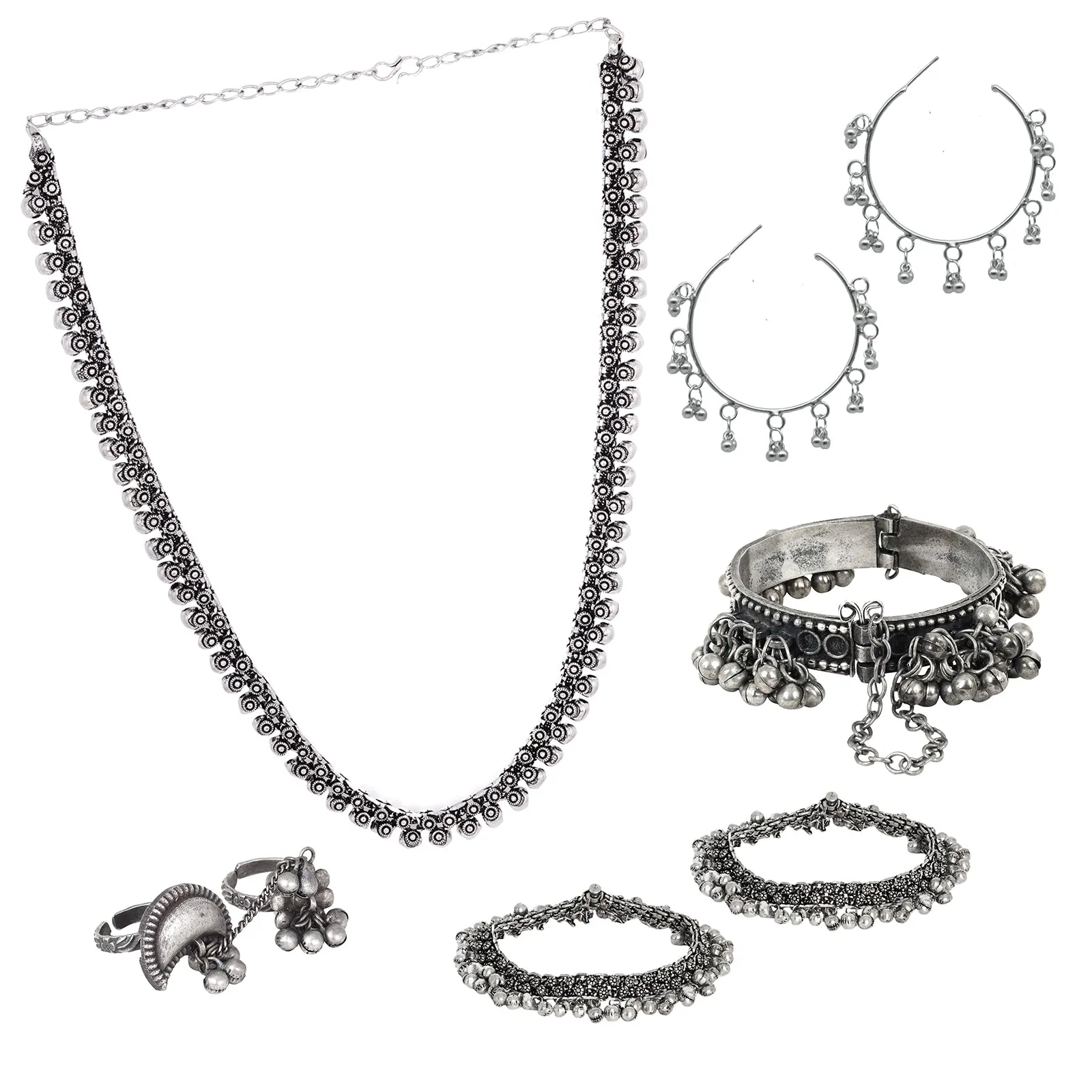 Teejh Ajanta Oxidised Silver Jewellery Gift Set