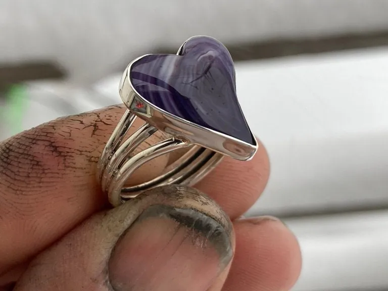 Wampum Fancy Heart Ring