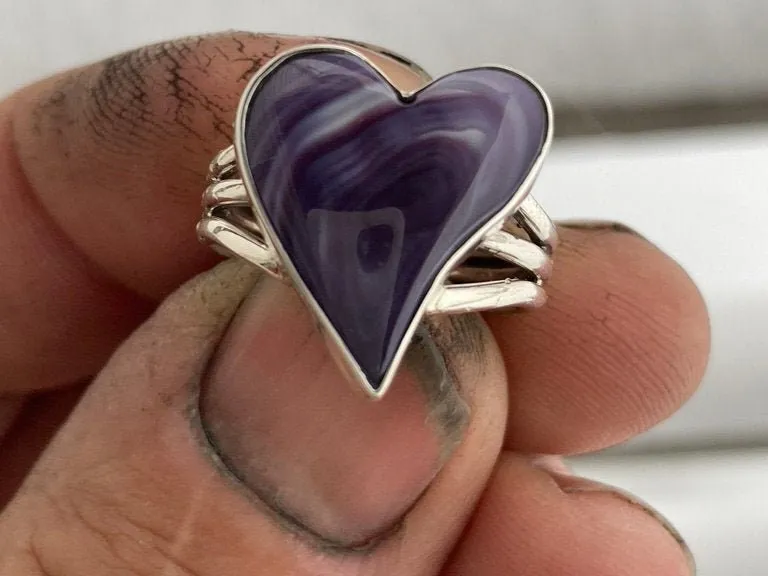 Wampum Fancy Heart Ring