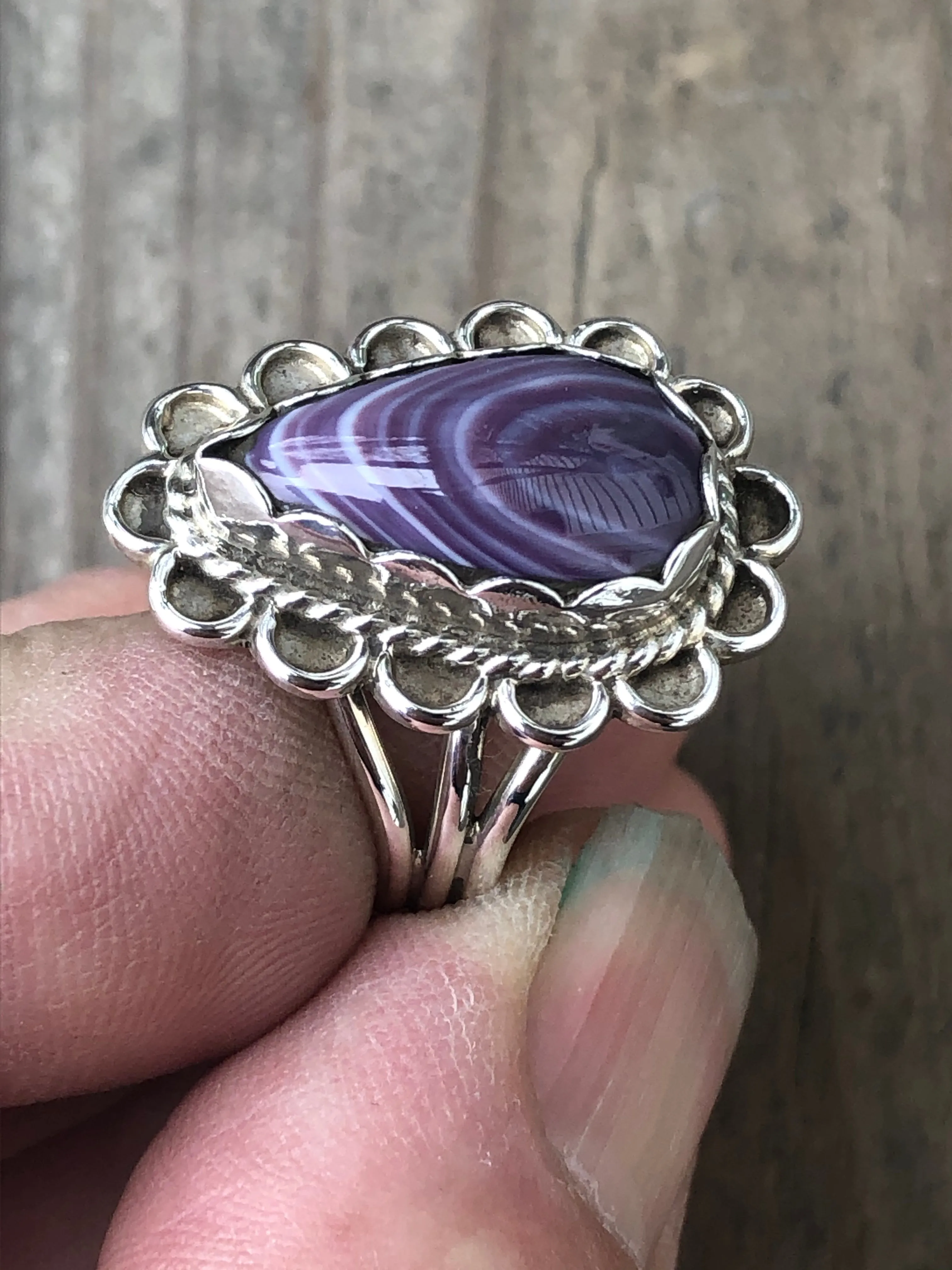 Wampum Teardrop ring Fancy