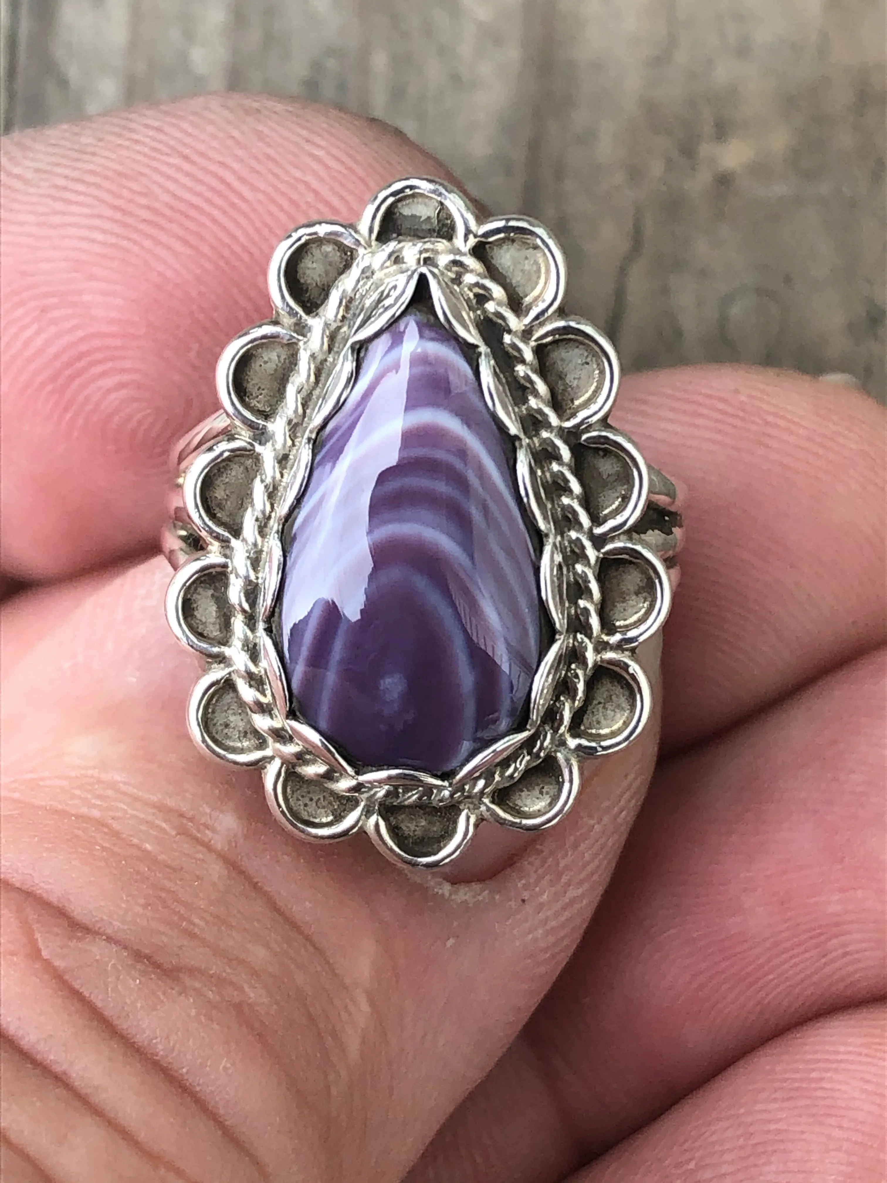 Wampum Teardrop ring Fancy