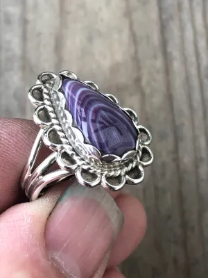 Wampum Teardrop ring Fancy