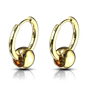 WildKlass Pair of Captive Ball 316L Stainless Steel Hinge Action Seamless Hoop Earrings